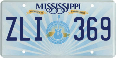 MS license plate ZLI369