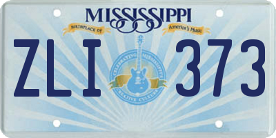 MS license plate ZLI373