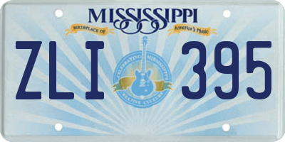 MS license plate ZLI395