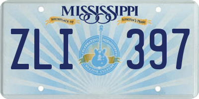 MS license plate ZLI397