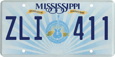 MS license plate ZLI411