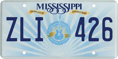 MS license plate ZLI426