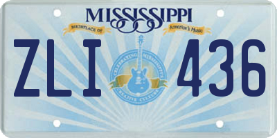 MS license plate ZLI436