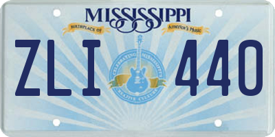 MS license plate ZLI440