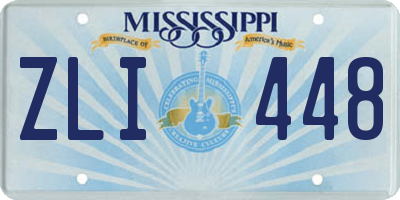 MS license plate ZLI448