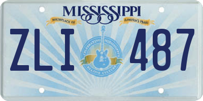 MS license plate ZLI487