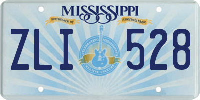 MS license plate ZLI528