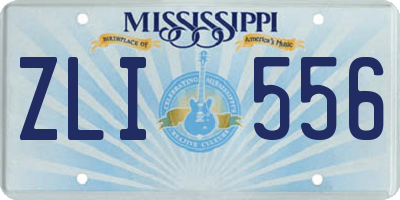 MS license plate ZLI556