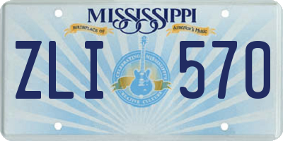 MS license plate ZLI570