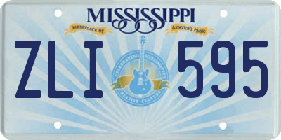 MS license plate ZLI595