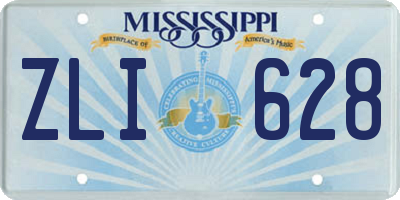 MS license plate ZLI628