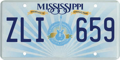 MS license plate ZLI659