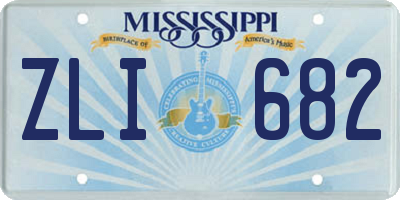 MS license plate ZLI682