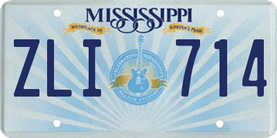 MS license plate ZLI714