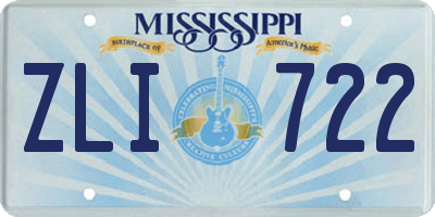 MS license plate ZLI722