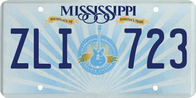 MS license plate ZLI723