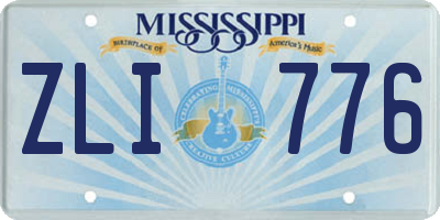 MS license plate ZLI776