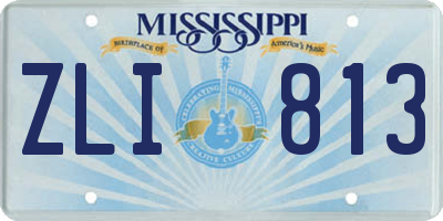 MS license plate ZLI813