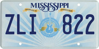 MS license plate ZLI822