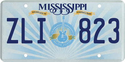 MS license plate ZLI823