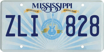 MS license plate ZLI828