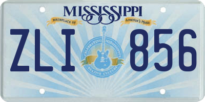 MS license plate ZLI856