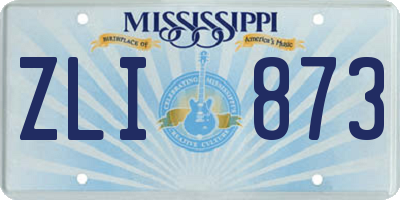 MS license plate ZLI873