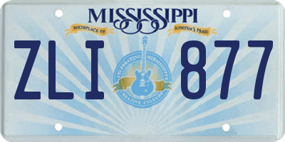 MS license plate ZLI877