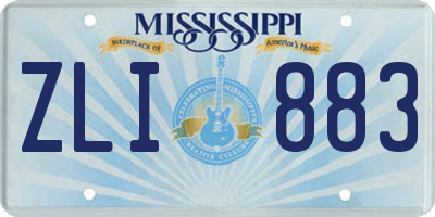 MS license plate ZLI883