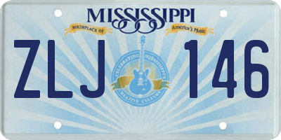 MS license plate ZLJ146