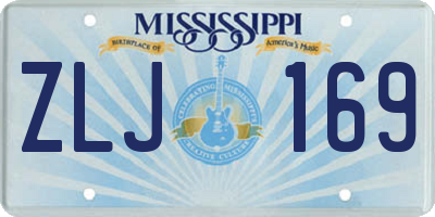 MS license plate ZLJ169