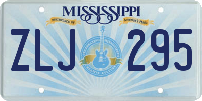 MS license plate ZLJ295