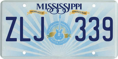 MS license plate ZLJ339
