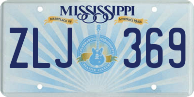 MS license plate ZLJ369