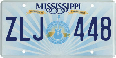 MS license plate ZLJ448