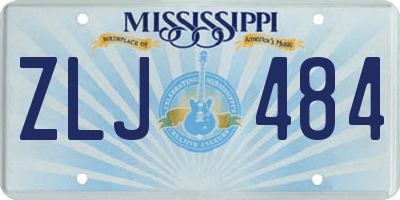 MS license plate ZLJ484