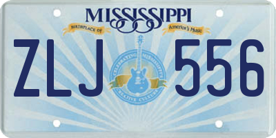 MS license plate ZLJ556