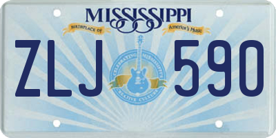 MS license plate ZLJ590