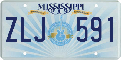 MS license plate ZLJ591