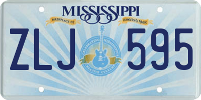 MS license plate ZLJ595