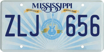 MS license plate ZLJ656