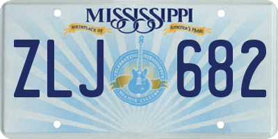 MS license plate ZLJ682