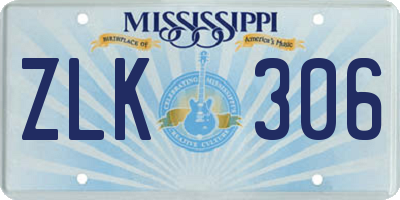 MS license plate ZLK306