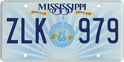 MS license plate ZLK979