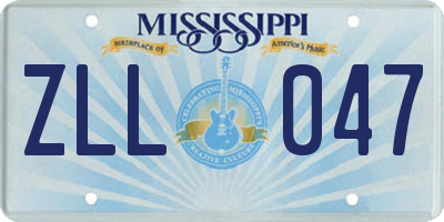 MS license plate ZLL047