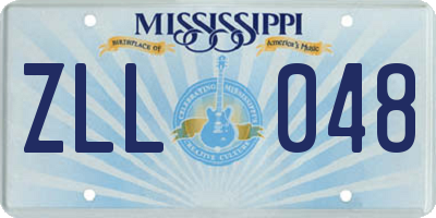 MS license plate ZLL048