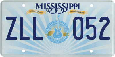 MS license plate ZLL052
