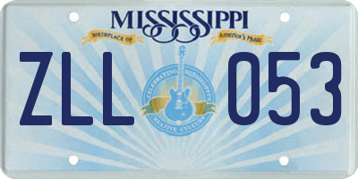 MS license plate ZLL053