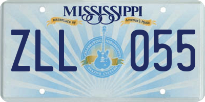 MS license plate ZLL055