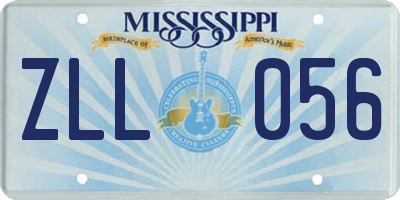 MS license plate ZLL056